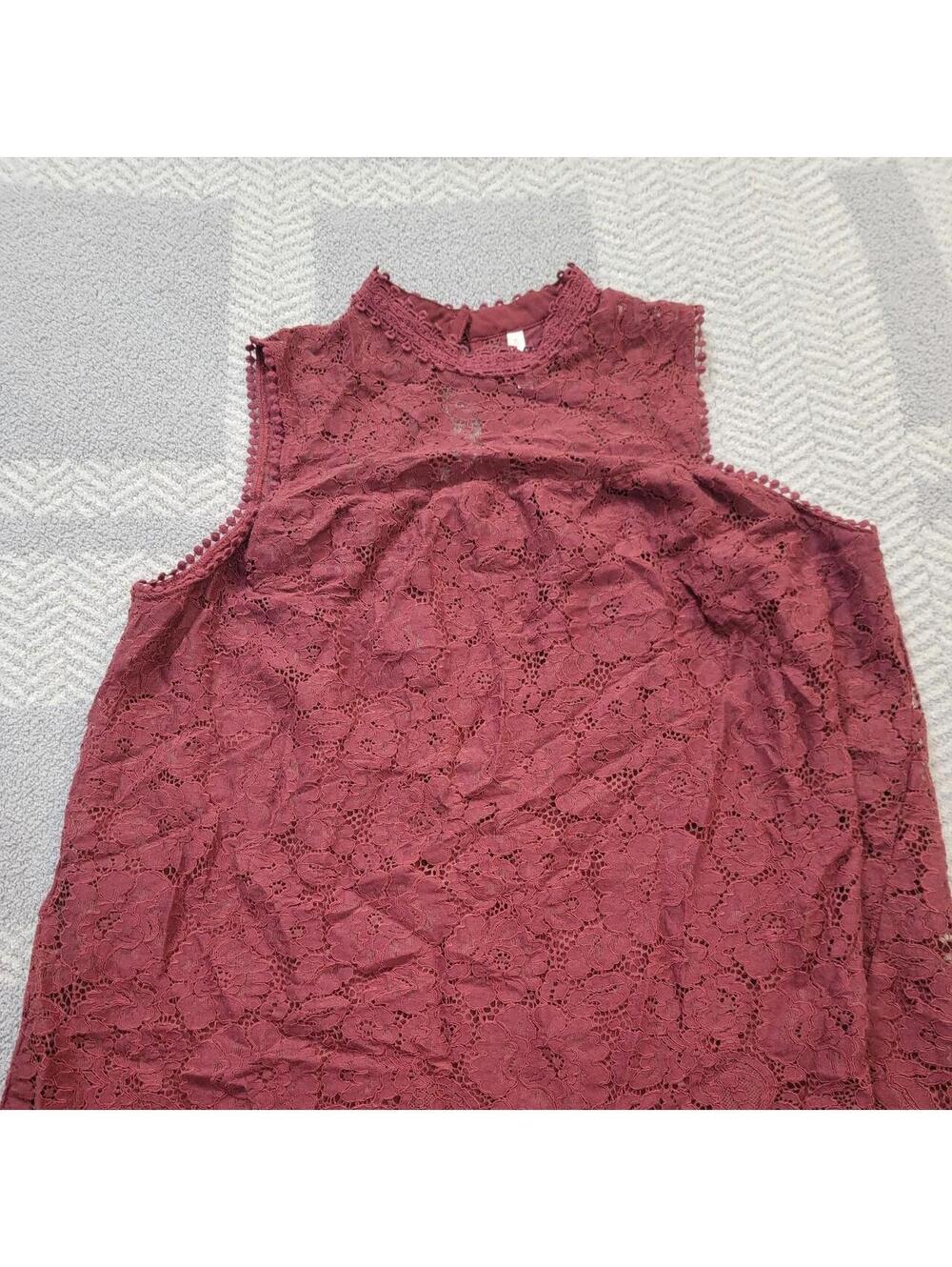 Xhilaration Women's Red and Burgundy Vests-tanks-cami